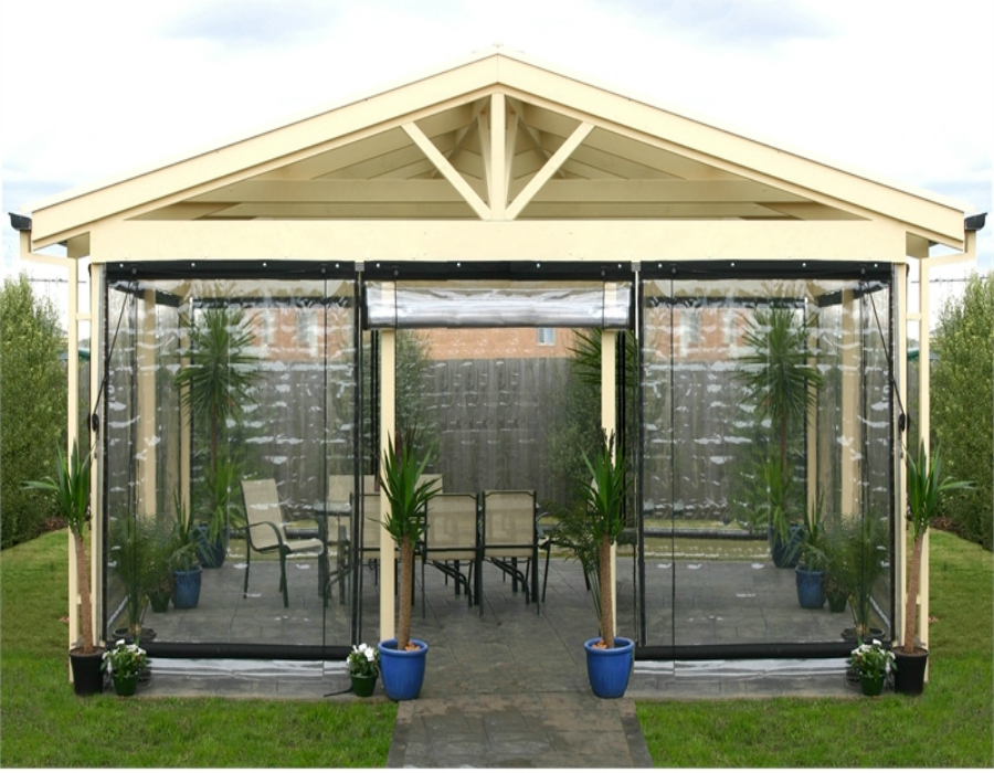 Heavy Duty Clear PVC Bistro Cafe Blinds